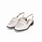 Sapato Slingback Giovanna Salto Baixo Off White - Marca Piccadilly