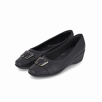 Piccadilly Sapato Ivone Anabela para um Caminhar Sem Dores  - Preto - 39