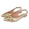 Mule Feminino Sapatilha Bico Fino Donatella Shoes Rasteira Slingback Hotfix Ouro Light - Marca Donatella Shoes