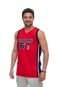 Kit com 2 Regatas de Basquete Shatark NBA Three Stars - Vermelho e Preto - Marca Shatark