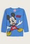 Camiseta Infantil Brandili Mickey Mouse Azul - Marca Brandili