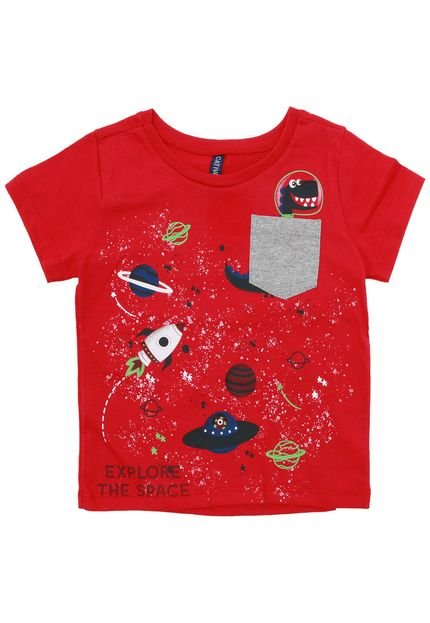 Camiseta Cativa Kids Menino Estampa Vermelha - Marca Cativa Kids