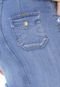 Saia Jeans Denuncia Curta Assimétrica Azul - Marca Denuncia