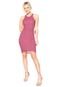 Vestido Colcci Curto Canelado Rosa - Marca Colcci