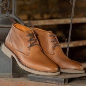 Bota Cano Curto Masculina Couro Look Stock Confortável Marrom - Marca Lookstock Botinas