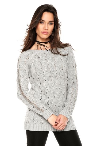 Suéter Guess Tricot Florence Cinza - Marca Guess