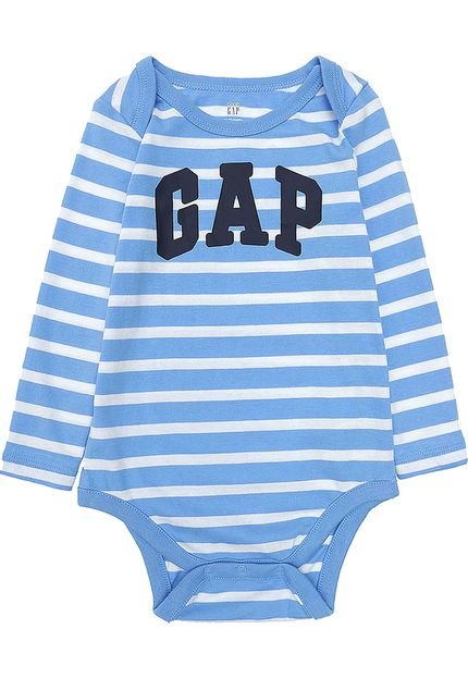 Body GAP Infantil Listrado Azul/Branco - Marca GAP