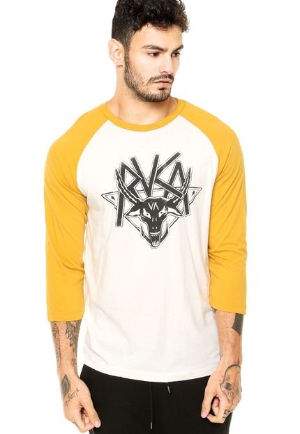 Camiseta RVCA Metal Amarela - Marca RVCA