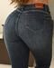 Calça Jeans Skinny Feminina Cintura Média Zíper Lateral da Barra 23475 Escura Consciência - Marca Consciência