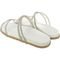 Papete feminina sandália flatform  tiras de strass branco - Marca SACOLÃO DOS CALÇADOS