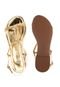 Rasteira DAFITI SHOES Tiras Dourado - Marca DAFITI SHOES