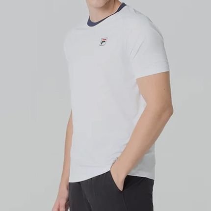 Camiseta Fila Classic II Branca e Marinho - Marca Fila