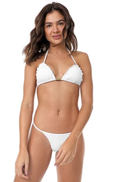 Top New Beach Cortininha Light Riplle Branco - Marca New Beach