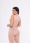 Macacão Virginía Regata Canelado 3d Nude - Marca Cia do Vestido