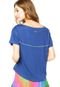 Camiseta Mulher Elastica Crop Stúdio Azul - Marca Mulher Elastica