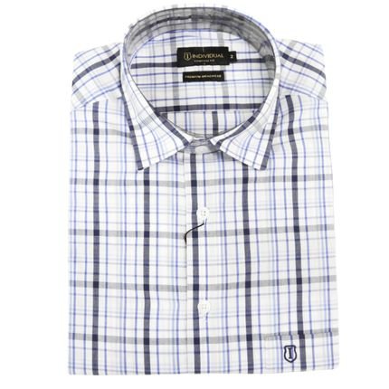 Individual Camisa Masculina Manga Curta Comfort Fit - Marinho - Marca Individual