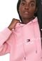 Moletom Flanelado Fechado Tommy Hilfiger Kerrie Hoodie Rosa - Marca Tommy Hilfiger