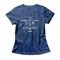 Camiseta Feminina Death To Humans - Azul Genuíno - Marca Studio Geek 
