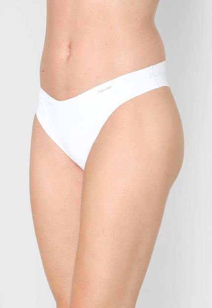 Calcinha Calvin Klein Underwear Biquíni Sem Costura Lisa Branca - Marca Calvin Klein Underwear