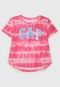 Camiseta GAP Infantil Tie Dye Rosa - Marca GAP