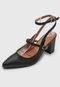 Scarpin Slingback Vizzano Fecho Duplo Preto - Marca Vizzano