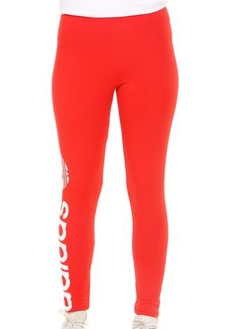 Legging adidas Originals Linear Vermelha - Compre Agora