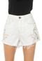 Short Sarja Triton Bordado Off-white - Marca Triton