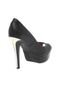 Peep Toe Vizzano Metal Verniz Preto - Marca Vizzano