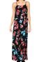 Vestido Lily Fashion Longo Floral Preto - Marca Lily Fashion