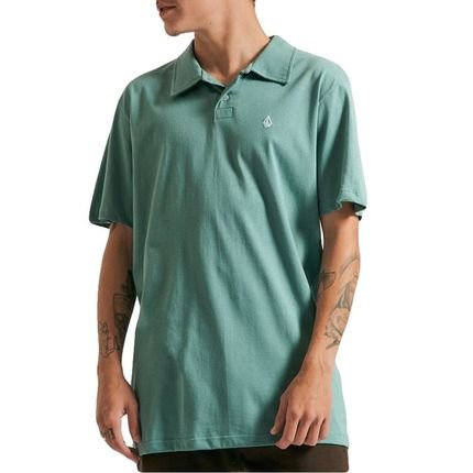 Camiseta Volcom Polo Solid Stone SM23 Masculino Verde Claro - Marca Volcom