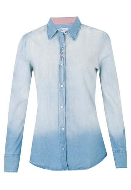 Camisa Jeans Casual Style Azul - Marca Anna Flynn Casual