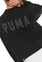 Moletom Fechado Cropped Puma Fusion Crew Sweat Preto - Marca Puma
