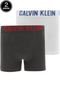 Kit 2Pçs Cueca Calvin Klein Underwear Boxer Logo Branca/Cinza - Marca Calvin Klein Underwear
