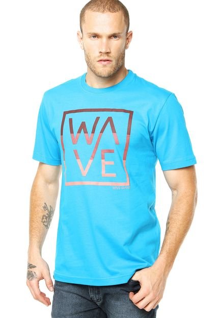 Camiseta Wave Giant Silk Grid Azul - Marca WG Surf
