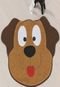 Tapete com Antiderrapante Formato Cachorro Feliz - 78cm x 55cm - Caramelo - Marca Guga Tapetes