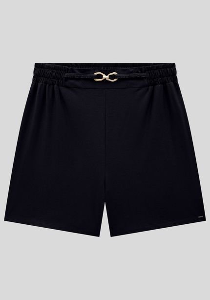 Shorts Plus Size Cintura Alta com Detalhe Cós - Marca Lunender