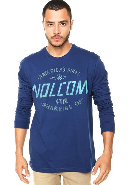 Camiseta Volcom Modern Militia Azul - Marca Volcom