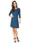 Vestido Hering Curto Estampa Azul - Marca Hering