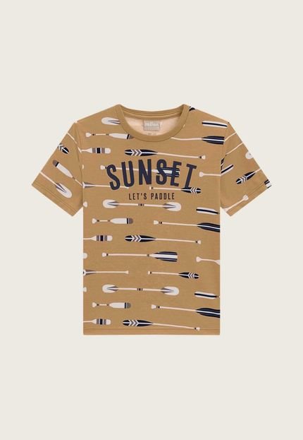 Camiseta Infantil Milon Sunset Bege - Marca Milon