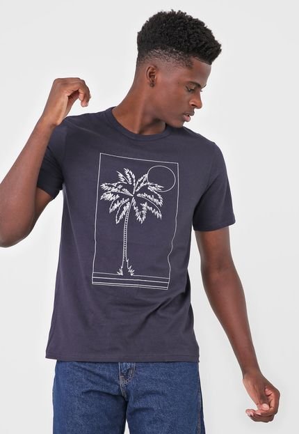 Camiseta Hering Palmeira Azul-Marinho - Marca Hering