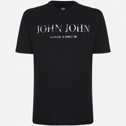 Camiseta John John Rg Clth Brand Ve25 Preto Masculino - Marca John John