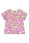 Pijama Infantil para Meninas com Blusa e Short em Meia Malha Quimby Roxo - Marca Quimby