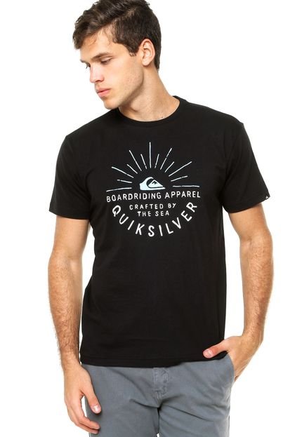 Camiseta  Manga Curta Quiksilver Boardriding Preta - Marca Quiksilver