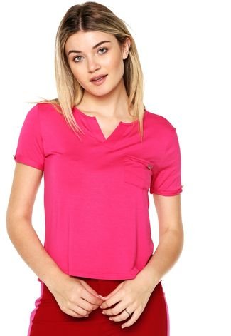 Camiseta Lança Perfume Bolso Rosa