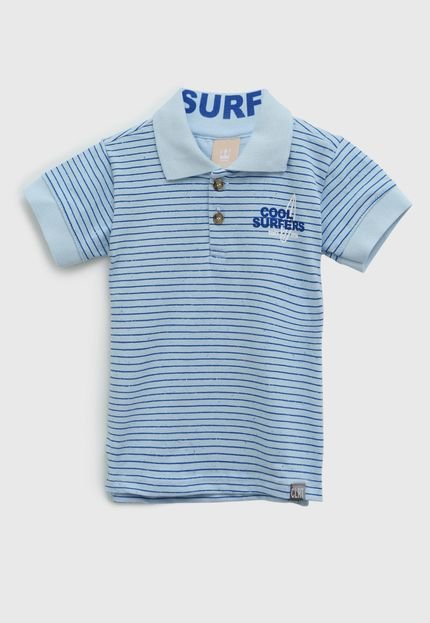Camisa Polo Colorittá Infantil Surf Azul - Marca Colorittá