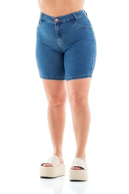 Bermuda Jeans Meixa Coxa Feminina Arauto Slim  Azul - Marca ARAUTO JEANS