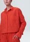 Camisa Cropped Tricoline Pleat-Vermelho - Marca Osklen
