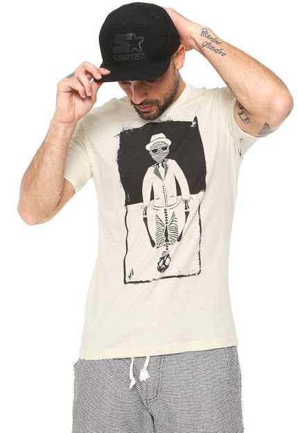 Camiseta Volcom Manga Curta Flip Out Off-White - Marca Volcom