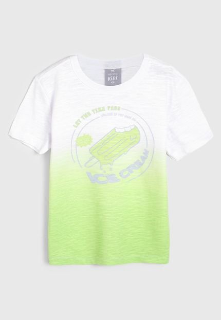 Camiseta Hering Kids Infantil Sorvete Branco/Verde - Marca Hering Kids