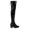 Bota Salto Domidona  Over The Knee Verniz Stretch 122.09.172 - Preto - Marca Domidona